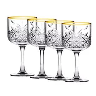 Komplet 4 kieliszków Timeless Gold do wina 500 ml PASABAHCE - Zestawy do wina - miniaturka - grafika 1