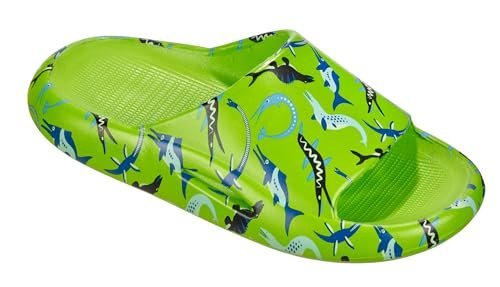 Beco Buty kąpielowe dla dzieci, uniseks Ocean Dinos, kapcie dziecięce, buty do przedszkola, buty do biegania po ulicy, zielony, 22/23 EU