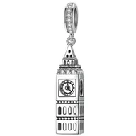 Bransoletki - Charms Zawieszka Charms Big Ben Londyn Srebro 925 Charmsy Trusky - miniaturka - grafika 1