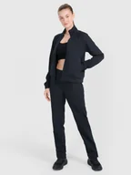 Spodnie sportowe damskie - 4F Spodnie treningowe szybkoschnące damskie - czarne S - miniaturka - grafika 1