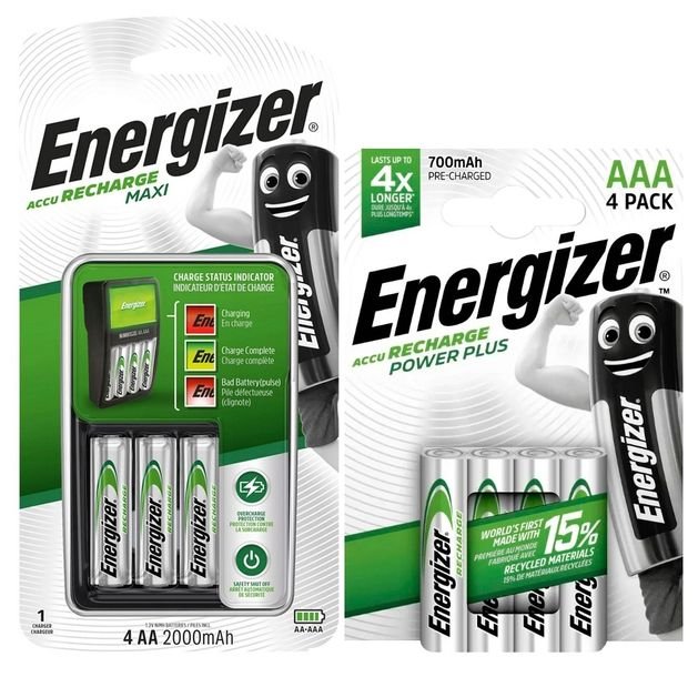 Ładowarka Baterii Aa Aaa + Akumulatork 4x 2000mah R6 Aa 4x 700mah R3 Aaa