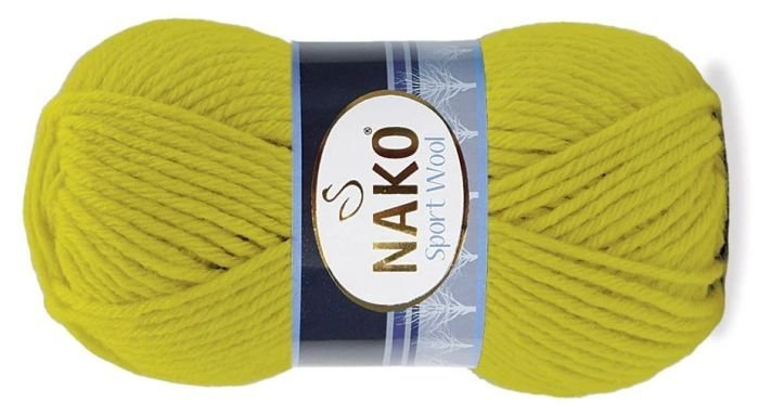 włóczka SPORT WOOL kolor: 13872 / oliwkowa zieleń