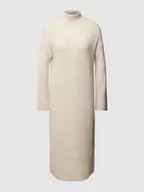 Sukienki - Sukienka z dzianiny z prążkowaną stójką model ‘MALINE’ - miniaturka - grafika 1