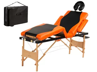 Bodyfit Łóżko do masażu 4 segmentowe dwukolorowe czarno - pomarańczowe - czarno - Stoły i łóżka do masażu - miniaturka - grafika 2