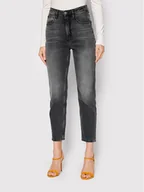 Spodnie damskie - Guess Jeansy W2YA21 D4QD2 Szary Mom Fit - miniaturka - grafika 1