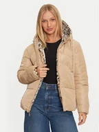 Kurtki damskie - Guess Kurtka puchowa Emelie W4BL38 WGK12 Beżowy Regular Fit - miniaturka - grafika 1