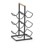Stojaki na wino - ZELLER Stojak na wino metalowy 6-ramienny 46 cm kolor czarny ZELLER 27425z - miniaturka - grafika 1