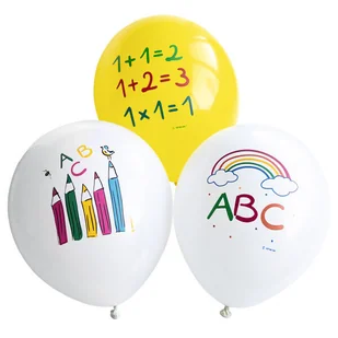 Balony 11" nadruk "School Start - szkoła ABC" 6 sztuk - Balony i akcesoria - miniaturka - grafika 1