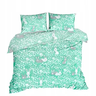 pościel bawełna lux 220x220 + 2 poszewka B 546 zajączki zielone Wielkanoc - Pościel pościel bawełna lux 220x220 + 2 poszewka B 546 zajączki zielone Wielkanoc - Pościel - miniaturka - grafika 1