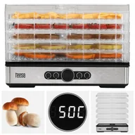 Suszarki do grzybów, owoców i warzyw - Suszarka do grzybów warzyw owoców 400W 5 sit wyświetlacz termoobieg Teesa - miniaturka - grafika 1