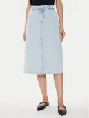 Spódnice - Vila Spódnica jeansowa Kira 14099130 Niebieski Regular Fit - miniaturka - grafika 1