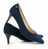 Czółenka - Czółenka Skórzane szpilki niskie (3790) - miniaturka - grafika 1