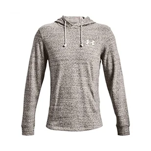 Under Armour Mens Fleece Tops Men's Ua Rival Terry Hoodie, onyks biały, 1370401-112, XS - Koszulki i topy damskie - miniaturka - grafika 1
