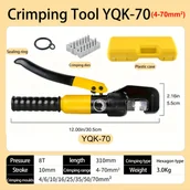 Inne - Zestaw Narzędzi do Zaciskania Kabli Hydraulicznych MYOUSHO - Wytrzymała Metalowa Konstrukcja, Wygodny Uchwyt z Winylu, Zestaw 8 Matryc do Drutu - miniaturka - grafika 1