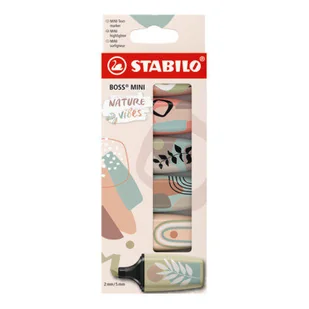 Zakreślacze Stabilo Boss Mini Nature vibes etui 6 sztuk - Zakreślacze - miniaturka - grafika 1