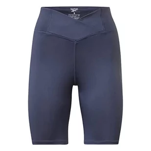Reebok Legginsy damskie z logo tożsamości, Średni szary wrzosowy/biały/biały, M - Legginsy - miniaturka - grafika 1