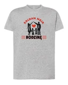 Koszulki i topy damskie - Koszulka Personalizowana Kocham Rodzinę Szara XL - miniaturka - grafika 1