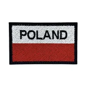Odzież taktyczna i umundurowanie - Patch Flaga Polski z napisem Poland 52mm x 42mm - miniaturka - grafika 1