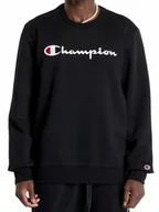 Bluzy męskie - BLUZA męska CHAMPION 220254-KK001 bez kaptura czarna bawełniana XL - miniaturka - grafika 1