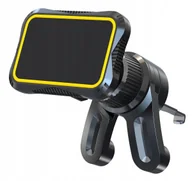 Uchwyty samochodowe do telefonów - Magnetyczny uchwyt na telefon magnes do kratki nawiew obrotowy samochodowy - miniaturka - grafika 1