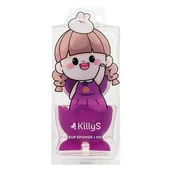 Gąbeczki do makijażu - KillyS Tamagotchi Girl gąbeczka do makijażu ze stojakiem Violet 1szt. - miniaturka - grafika 1