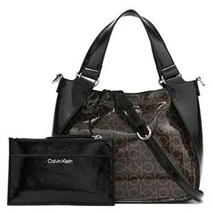 Calvin Klein Damskie Estelle nowość crossbody, brązowe/khaki/czarne logo, jeden rozmiar, Brązowy/Khaki/Czarne Logo, Rozmiar Uniwersalny - Torebki damskie - miniaturka - grafika 1