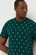 Piżamy męskie - Polo Ralph Lauren t-shirt piżamowy bawełniany kolor zielony wzorzysta - miniaturka - grafika 1