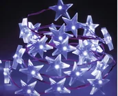 Oświetlenie świąteczne - Lampki na druciku Gwiazdki 40 LED zimne białe na baterie - miniaturka - grafika 1