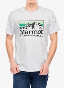 Koszulka z nadrukiem Marmot MMW Gradient Tee SS - light grey heather - Koszulki i topy damskie - miniaturka - grafika 1