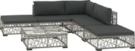 Meble ogrodowe - Elior 6-częściowy szary zestaw wypoczynkowy do ogrodu - Beck 6E - miniaturka - grafika 1