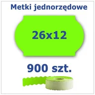 Cenówki - Metki jednorzędowe 26x12 zielone, fala 4500szt - miniaturka - grafika 1
