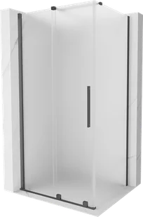 Mexen Velar kabina prysznicowa rozsuwana 100x80 cm, szron, gun gray szczotkowany - 871-100-080-31-66 - Kabiny prysznicowe - miniaturka - grafika 1