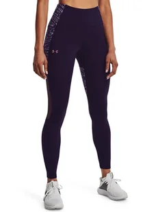 Under Armour Legginsy w kolorze ciemnofioletowym ze wzorem - Spodnie sportowe damskie - miniaturka - grafika 1