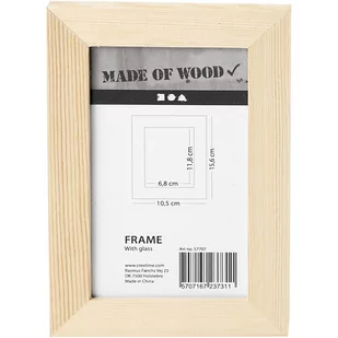 Creativ Company Mała ramka na zdjęcia z szklanym pokryciem, prostokątne, wykonanie z nieprzetworzonego drewna 57707 - Ramki na zdjęcia - miniaturka - grafika 2