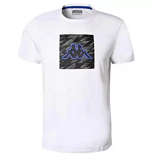 Koszulki męskie - Kappa Męski t-shirt Cadyx Graphik, biały, XL, biały, XL - grafika 1