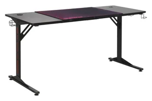 Biurko gamingowe WIZARD czarno-fioletowy - Biurka gamingowe - miniaturka - grafika 1