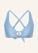 Stroje kąpielowe - Seafolly Bralette Bikini Palermo Z Ozdobnymi Perełkami blau - miniaturka - grafika 1
