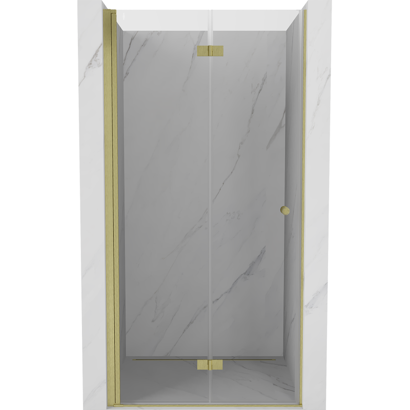 Mexen Mist-F drzwi prysznicowe składane lewe 100 cm, transparent, złote szczotkowane - 8A6-100-000-55-00-L