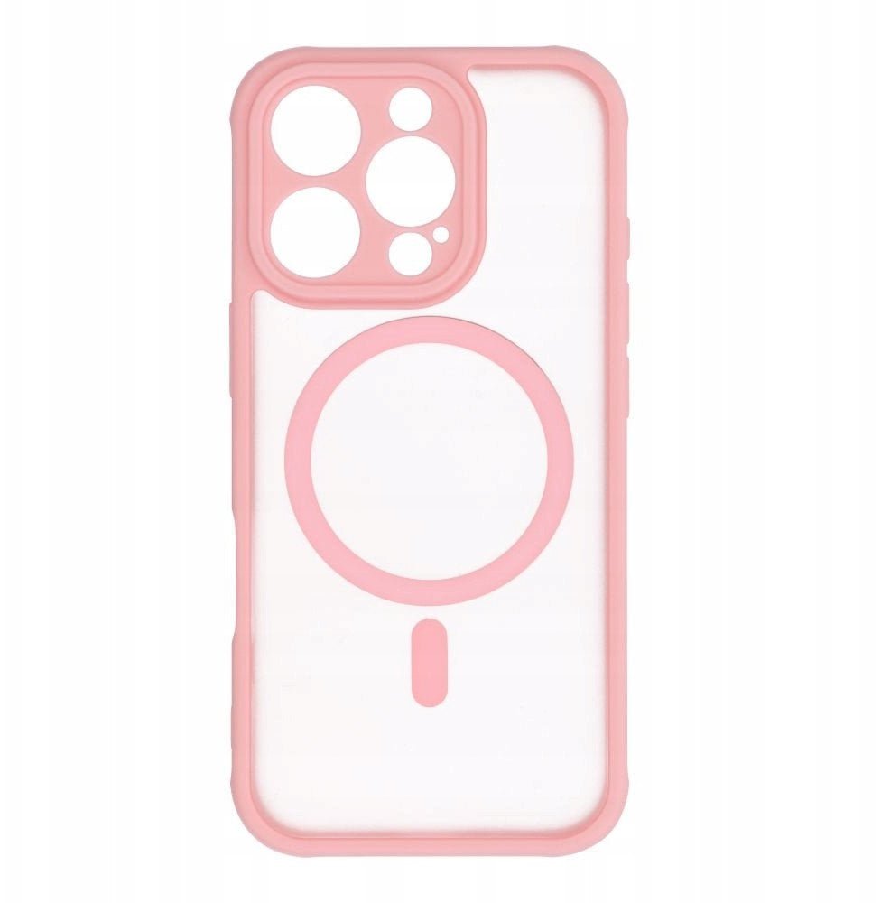 Futerał FULL MATTE MAG COVER kompatybilny z MagSafe do IPHONE 16 Pro jasny różowy