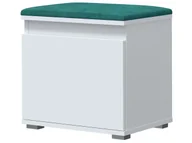 Szafki na buty - Minimalistyczna szafka na buty z siedziskiem biały + zielony G2-D00 - miniaturka - grafika 1