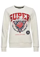 Bluzy damskie - Superdry Damska bluza franchise szara, Krem Marl, S - miniaturka - grafika 1
