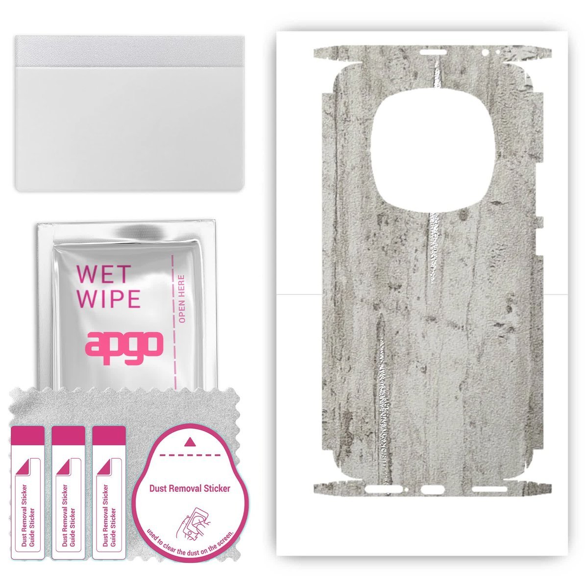 Folia naklejka skórka strukturalna na TYŁ+BOKI do Honor Magic6 - Beton Srebrne Paski - apgo SKINS