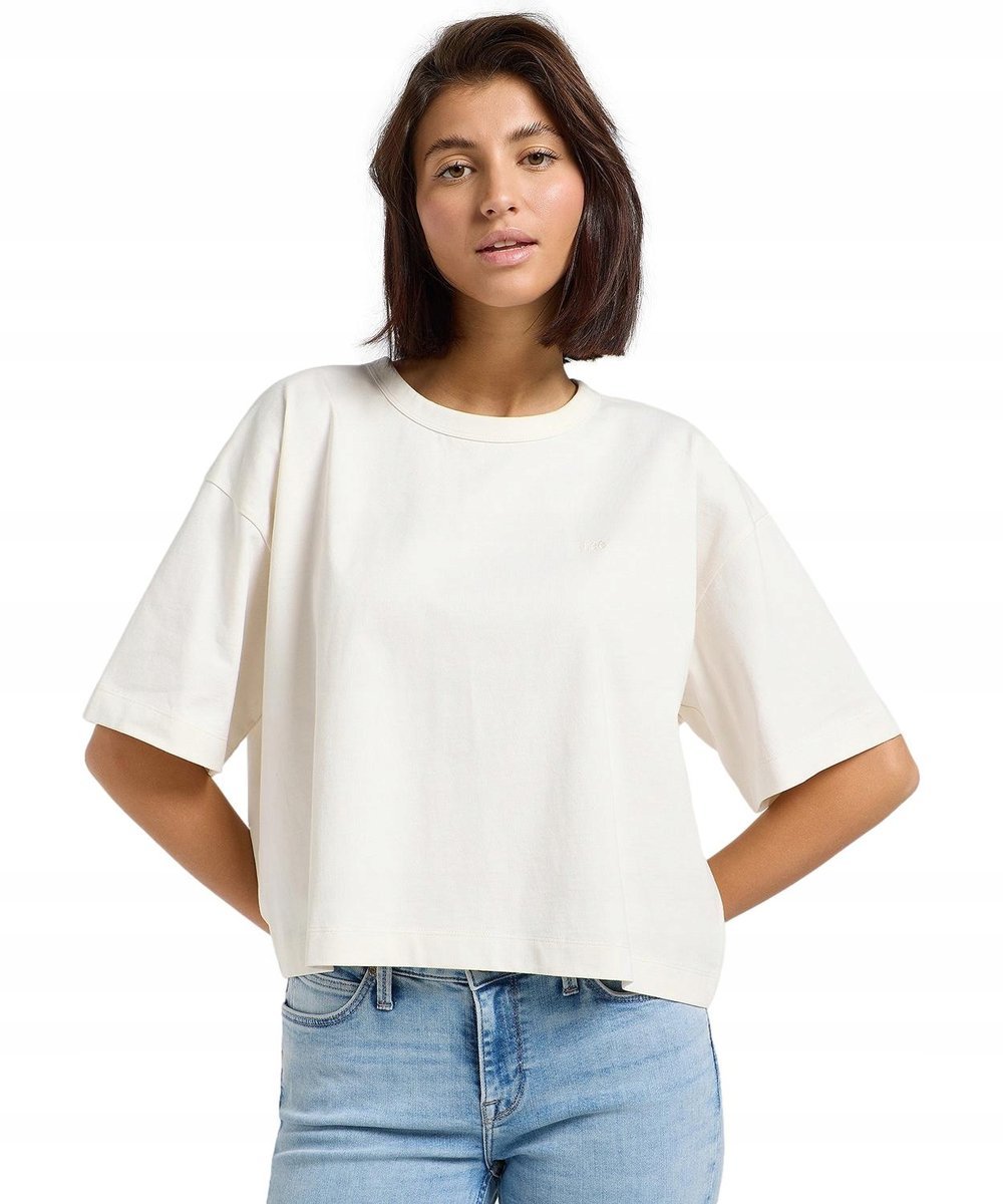 T-shirt Lee CROPPED BOXY TEE 112363847 Ecru S