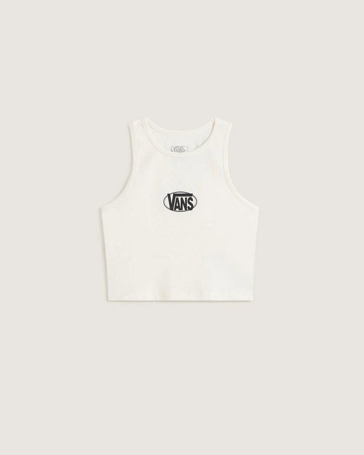 T-shirt damski vans top oval logotank egret altro