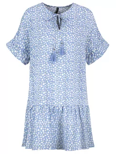 Sukienki - Sublevel Sukienka w kolorze błękitno-białym - grafika 1