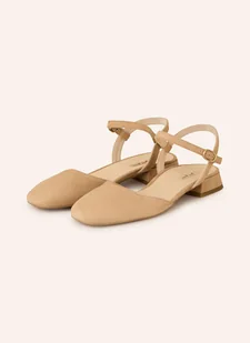 Paul Green Baleriny Z Odkrytą Piętą beige - Sandały damskie - miniaturka - grafika 1