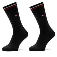 Skarpetki damskie - Zestaw 2 par wysokich skarpet damskich Tommy Hilfiger 701228176 Czarny - miniaturka - grafika 1