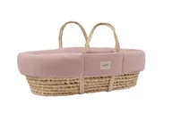 Łóżeczka i kojce - Wyściółka Muślinowa Do Kosza Mojżesza Dusty Pink - miniaturka - grafika 1