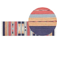 Dywany - Dywan bawełniany kilim 80 x 300 cm wielokolorowy GANDZAK - miniaturka - grafika 1