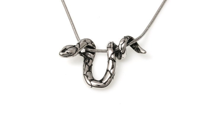 Damski Wisiorek Naszyjnik Wąż Żmija Punk